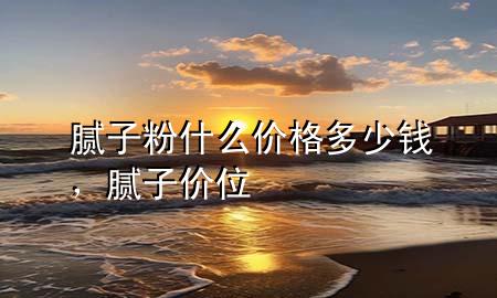 膩子粉什么價格多少錢，膩子價位