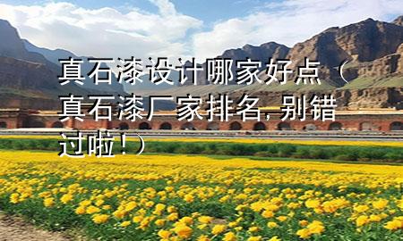 真石漆設(shè)計(jì)哪家好點(diǎn)（真石漆廠家排名,別錯(cuò)過啦!）