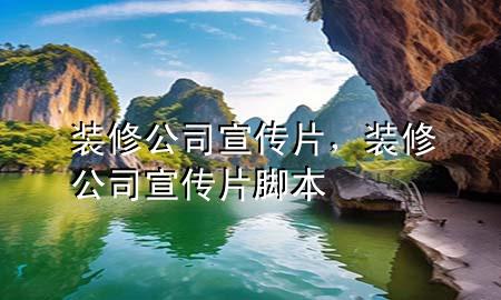 裝修公司宣傳片，裝修公司宣傳片腳本