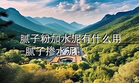 膩子粉加水泥有什么用-膩子摻水泥