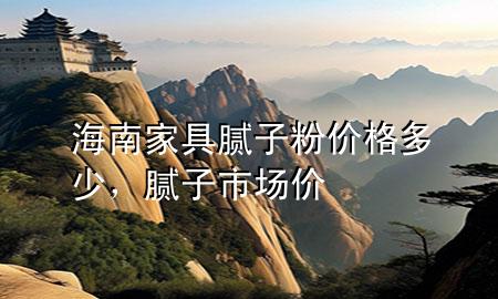 海南家具膩子粉價格多少，膩子市場價