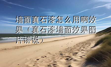 墻面真石漆怎么用啊效果（真石漆墻面效果圖片講說(shuō)）