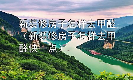 新裝修房子怎樣去甲醛（新裝修房子怎樣去甲醛快一點）