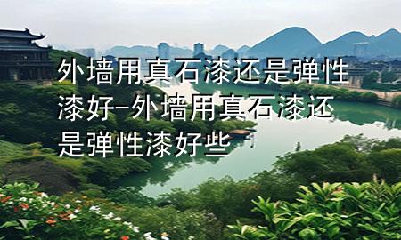 外墻用真石漆還是彈性漆好-外墻用真石漆還是彈性漆好些