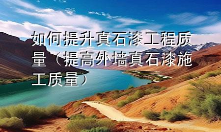 如何提升真石漆工程質(zhì)量（提高外墻真石漆施工質(zhì)量）
