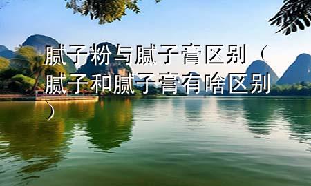 膩子粉與膩子膏區(qū)別（膩子和膩子膏有啥區(qū)別）