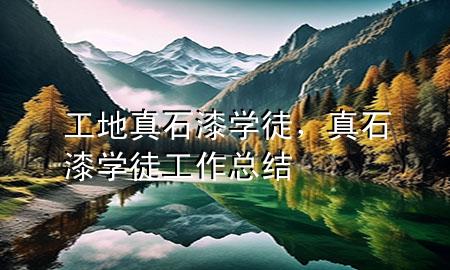 工地真石漆學(xué)徒，真石漆學(xué)徒工作總結(jié)
