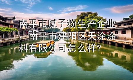 南平市膩?zhàn)臃凵a(chǎn)企業(yè)，南平市建陽區(qū)天涂涂料有限公司怎么樣?