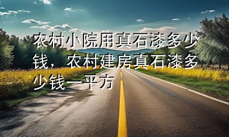 農(nóng)村小院用真石漆多少錢(qián)，農(nóng)村建房真石漆多少錢(qián)一平方