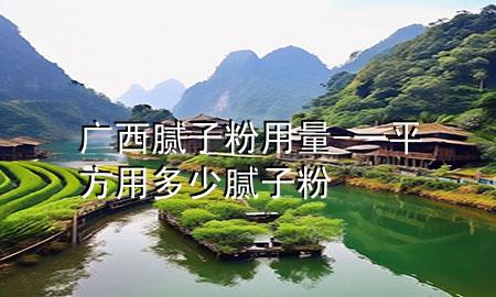廣西膩?zhàn)臃塾昧?一平方用多少膩?zhàn)臃?>
             </div>
             <!--文章無圖的情況下插入一張圖片end-->
              
      <p>大家好，今天小編關(guān)注到一個比較有意思的話題，就是關(guān)于廣西膩?zhàn)臃塾昧康膯栴}，于是小編就整理了1個相關(guān)介紹廣西膩?zhàn)臃塾昧康慕獯穑屛覀円黄鹂纯窗伞?/p><ol type=