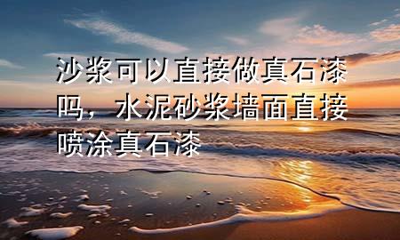 沙漿可以直接做真石漆嗎，水泥砂漿墻面直接噴涂真石漆