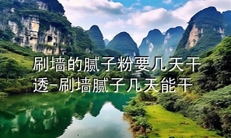 刷墻的膩?zhàn)臃垡獛滋旄赏?刷墻膩?zhàn)訋滋炷芨?>
             </div>
             <!--文章無圖的情況下插入一張圖片end-->
              
      <p>本篇文章給大家談?wù)勊Φ哪佔(zhàn)臃垡獛滋旄赏福约八δ佔(zhàn)訋滋炷芨蓪?yīng)的知識點(diǎn)，希望對各位有所幫助，不要忘了收***本站喔。
今天給各位分享刷墻的膩?zhàn)臃垡獛滋旄赏傅闹R，其中也會(huì)對刷墻膩?zhàn)訋滋炷芨蛇M(jìn)行解釋，如果能碰巧解決***現(xiàn)在面臨的問題，別忘了關(guān)注本站，現(xiàn)在開始吧！</p><ol type=