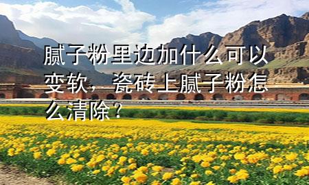 膩子粉里邊加什么可以變軟，瓷磚上膩子粉怎么清除？